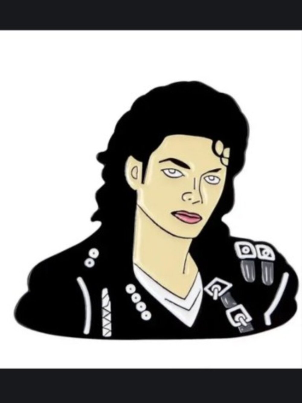 MICHAEL JACKSON ‘BAD’ALBUM COVER ENAMEL PIN LAPEL PIN BROOCH NWT - Picture 1 of 14